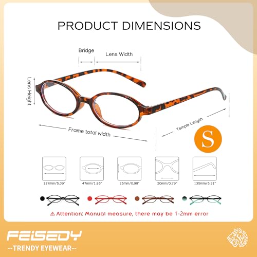 Image of FEISEDY Y2K Retro Oval Blue Light Glasses for Women Fashion Small Face Eyewear Frame 90s Nerd Fake Cosplay Eyeglasses B0258