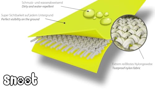 10m Schleppleine, Hundeleine, Handschlaufe, Neon-Gelb, extra schmal, schmutz- und wasserabweisend