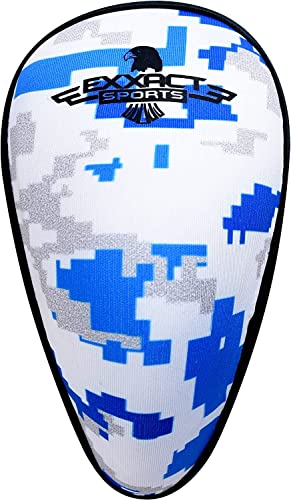 Exxact Sports Lightweight Athletic Cup Mens - Youth Baseball Cup For Superior Support And Comfort, Boys Cups For Sports Softball Football Lacrosse Hockey, Sports Cup For Men - Medium, Blue Camo #TOP3