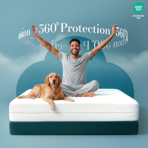 Image of Utopia Bedding Zippered Mattress Encasement - Bed Bug Proof, Dust Mite Proof Mattress Cover - Waterproof Mattress Protector (California King)