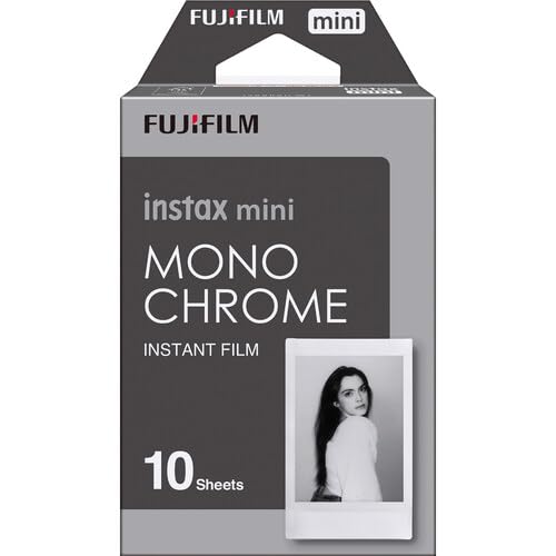 Pelicula Fujifilm Instax Mini Monocromática, 40 Exposiciones (4 paquetes de 10 hojas) + Paño de limpieza de microfibra miniatura 3