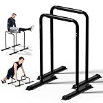 Outdoor Basic 2-in-1 Adjustable Dip Bar Station - Heavy Duty Parallel Bars with Connecting Parts, Extra Tall & Thickened Steel Design for Home Gym, Calisthenics & Strength Training