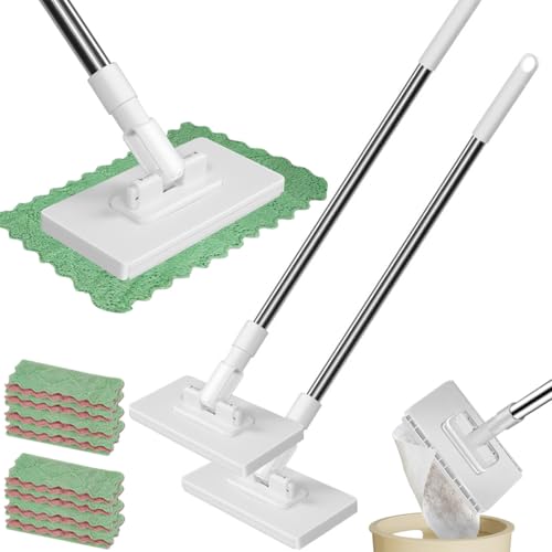 Mini fregona con cambio automático de tela para limpieza eficiente de paredes y suelos 2