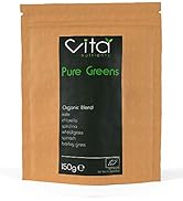 Pure Greens Superfood Powder 150g - Premium Organic Blend of 6 Plant Based Super Greens - Vegan &...