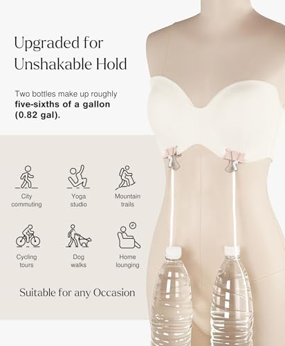 Image of Popilush Strapless Bras for Women Bandeau Unlined Bra No Padding Underwire
