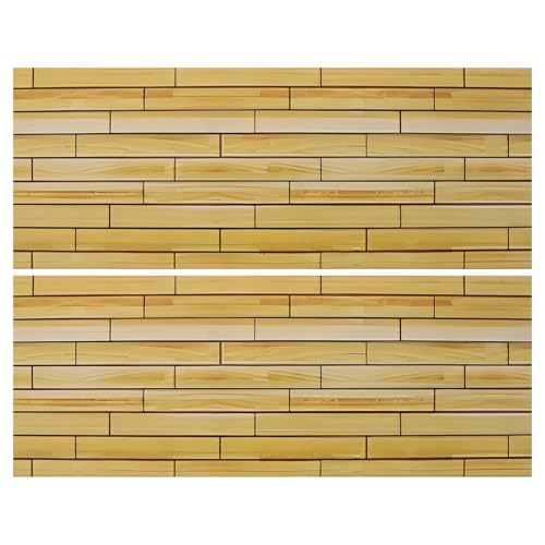 HOMOCONO 2 minipisos: Material para Pisos de Casas de muñecas en Miniatura - Tablas de Madera para proyectos de Bricolaje, Juego Creativo e Interiores realistas de Casas en Miniatura
