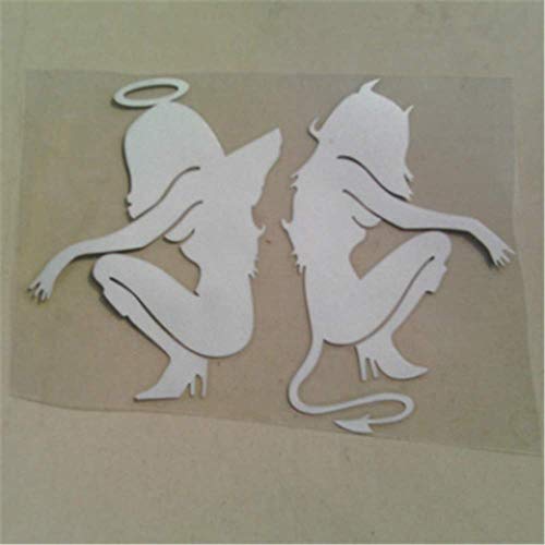 Preisvergleich Produktbild KUMAMON Personalisierte Autoaufkleber Reflective Beauty Body Stickers Stoßstangenkratzer Paste Weiß 28Cm * 38Cm