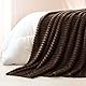 Exclusivo Mezcla Kuscheldecke Flauschig Fleecedecke Flanell Decke, Leichte und Warme Wohndecke Tagesdecke für Ganzjahreszeit, 220 x 240 cm Braun