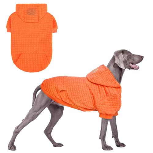 Image of BEAUTYZOO Dog Hoodies Sweater for Large Dogs,Waffle‑Like Laminated Pet Coat