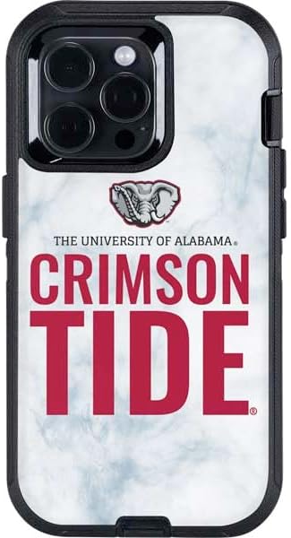 Skinit Decal Phone Skin Compatible with OtterBox Defender iPhone 15 Pro Max - Officially Licensed University of Alabama Crimson Tide Net Design