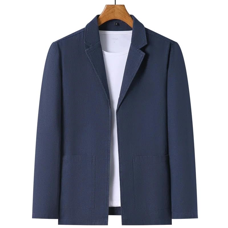 Spring and Summer Men's Linen Suit Simple Men's Coat Blazer for Man2