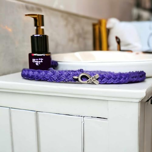 Pancreatic Cancer Awareness Bracelets | In Support of Loved Ones Battling Cancer | Fund Raising | Gift for her | him | Braided.4