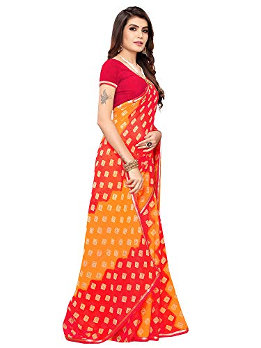 Image of AKHILAM Women's Chiffon Saree With Blouse Piece(AJLI2101-parent)
