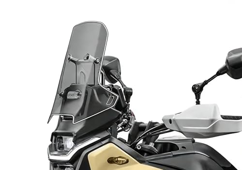 TT719 45CM PMMA Higher Windshield Wind Screen Compatible with CFMOTO Ibex 450 2025-2026 4.5MM Thickness Grey CFMOTO Ibex 450 Accessories
