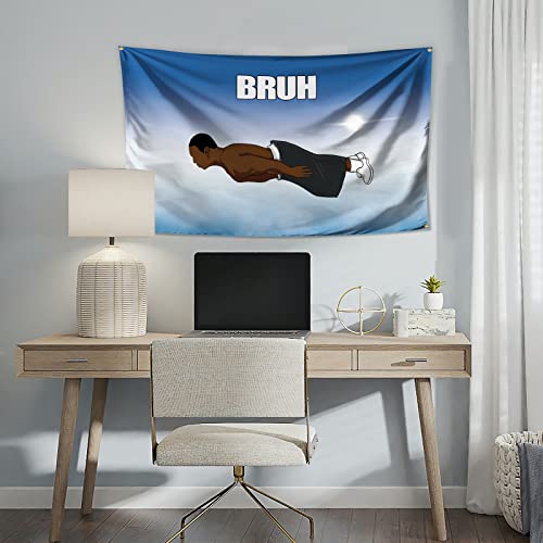 Glokim Bruh Flying Midget Funny Tapestry 3×5 Ft Wall Hanging Tapestry Decorative Flag Banner Posters Fashion Wall Pop Art For Home Decor Living Room College Dorm Bedroom #TOP4