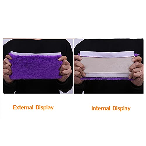 Hwyyh 2 Pack Faux Sheepskin Wool Automotive Car Seat Belt Cover Universal Soft Shoulder Strap Protecter Pad,Purple #TOP2