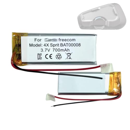 HIGHAKKU Batterie de rechange BAT00008 compatible avec casque Car-do Scala Rider Freecom 4, Freecom 4X, Freecom 1, Freecom 2