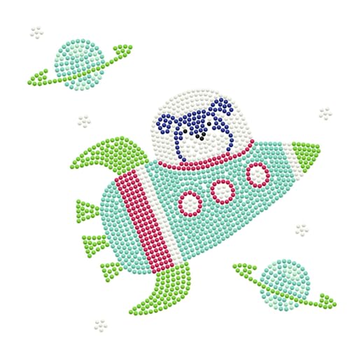 Image of DIAMOND DOTZ Space Dog Dotz Box Animal Diamond Painting Kits for Adults - Diamond Art Kits a Relaxing Creative Craft Kit with Dotz Gems 8.7 inchx8.7 inch
