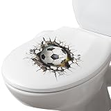 Decoración mural de fútbol – Adhesivo con efecto visual 3D | Arte mural con pegatinas balón de fútbol, para habitación de juegos de niños, sala de estar, habitación de, guardería, aula