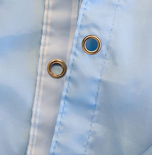 Broder Mfg Fabric Shower Curtain Liner (Solid Blue) | 70" Wide X 72" Long - Fits Most Showers Tubs | Hotel Quality | Metal Grommet Holes And Weighted Hem | Easy To Clean And Machine Washable #TOP3