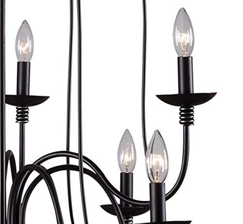 Aa Warehousing L009Mb Blakely 9 Light Matte Black Chandeliers #TOP2