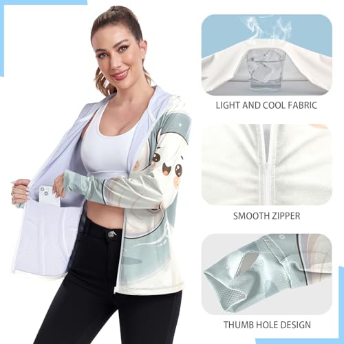 Cute Cartoon Uv Protection Jacket Upf 50+, Long Sleeve Zip up Outdoor Jacket4