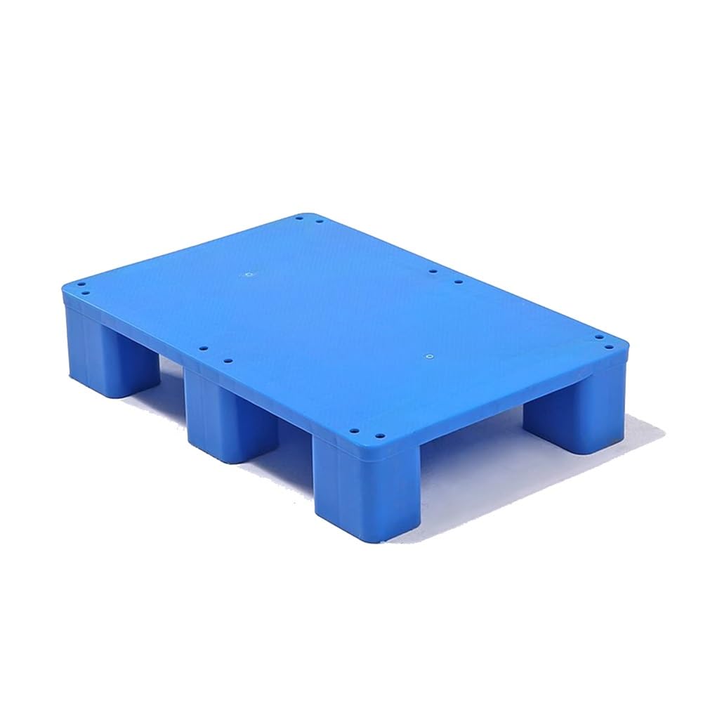 Rygcrud Plastic Pallet for Goods Storage, Polyethylene Pallet Moisture-proof Deck Mat for Supermarket, Office, Warehouse, Basement, Storage Rooms(Blue,100x60x14cm)