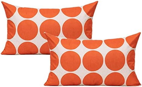 All Smiles Outdoor Orange Cushion Covers Autumn Decorations Pillow Covers 18x18 Set of 4 for Garden Patio Couch Sofa Bench