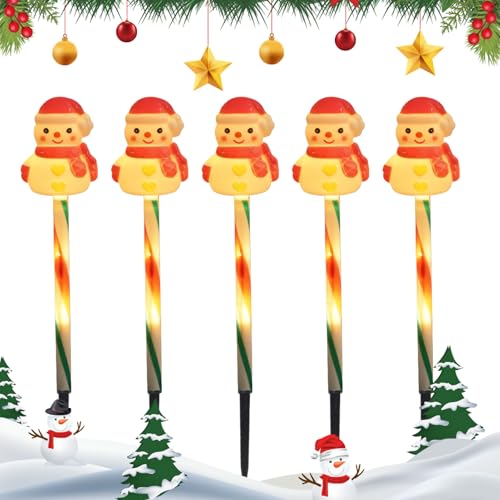 Christmas Solar Lights - 5 Pieces Led, Waterproof Ambient Lighting