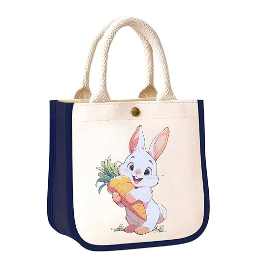 Kids Tote Bag For Girls Boys I Cute Stylish Cartoon Cotton Casual Handbag I Perfect For Lunch Box Bag Picnic Tusion School-image-17