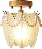 ★ Douille de base E14 : le plafonnier nordique en verre dépoli semi-encastré avec douilles standard est compatible avec les ampoules à douille moyenne E14 telles que les ampoules à incandescence, LED, CFL et halogènes (ampoules jusqu'à 60 W).