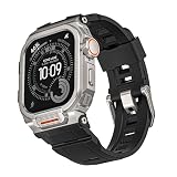 Ya en manzanajugosa.com: Caja de metal compatible con Apple Watch Ultra 3/2/1, correa de 49 mm, diseño integrado con correa deportiva de silicona, correa de repuesto robusta y resistente a los golpes para iWatch, 49mm