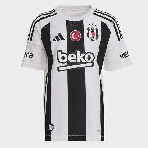 adidas Unisex Kids Striped 24 Jersey Kids, White/Black, 11-12 Years