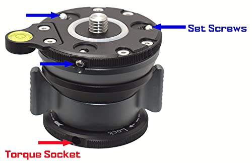 Desmond DLB-75 75mm Leveling Base for Tripod w Easy Grip Butterfly Lock Collar 50lb Max Load +/-15° Tilt