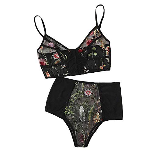 Lingerie sexy dentelle col V extensible ajustement parfait taille S à 2XL