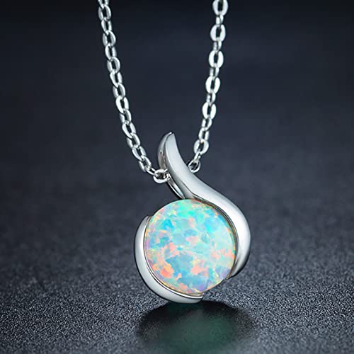 Collier opale pour femme, pendentif tendance, idée cadeau mode - 6