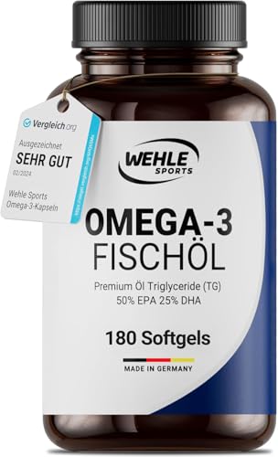 Omega 3 Kapseln hochdosiert - Fischöl Kapseln mit 2000mg (1000mg EPA & 500mg DHA) pro Tagesdosis - Omega-3 Fettsäuren ohne Vitamin E - Aufwendig gereinigt aus nachhaltigem Fischfang