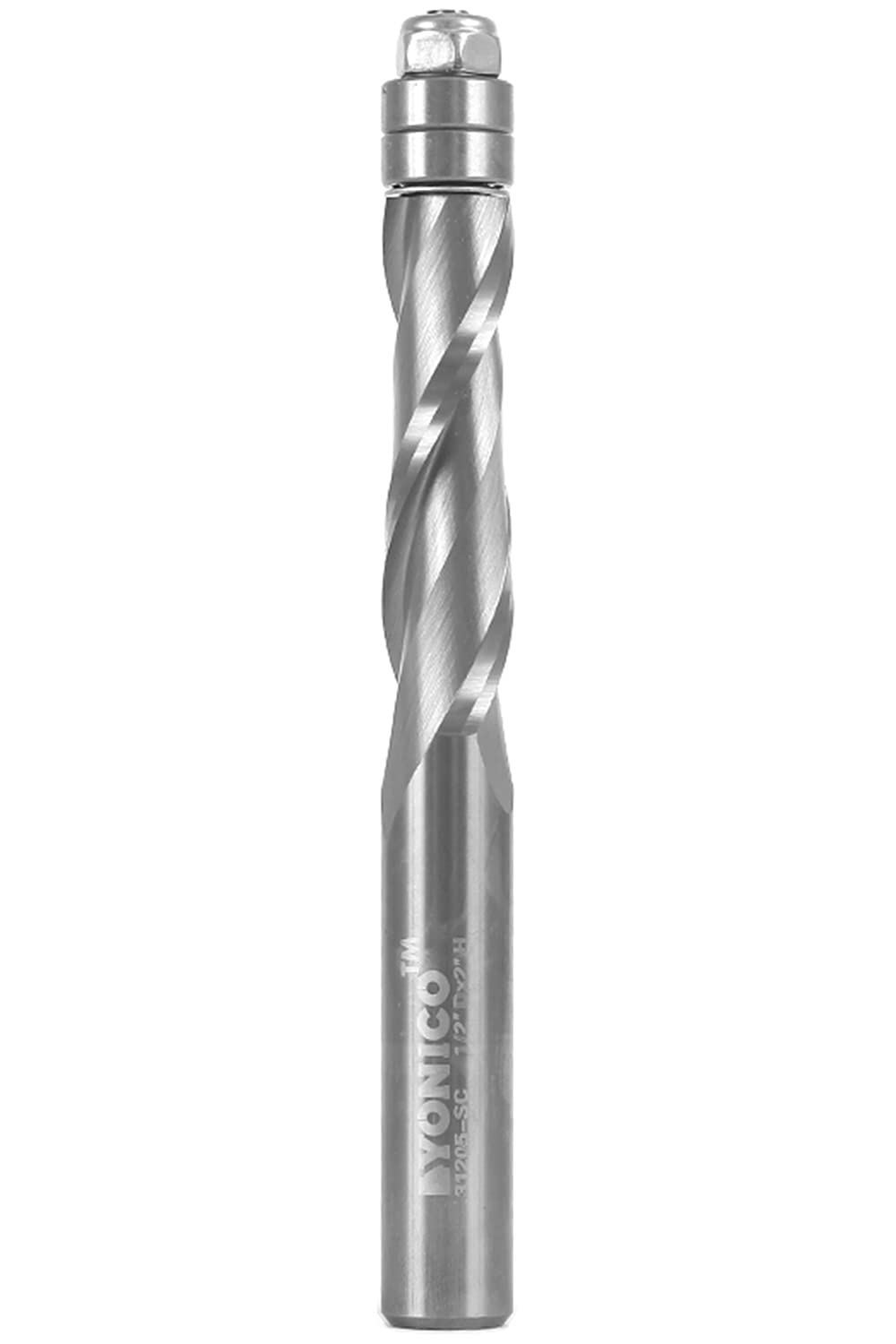 YONICO Solid Carbide Flush Trim Router Bit Spiral 1/2-Inch Upcut 1/2-Inch Shank 31205-SC