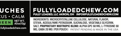 Image of Fully Loaded Alpha Nootropic Pouches (Wintergreen) - 5 Cans - 15 Pouches per can - Effective Nootropic Delivery, Nic Pouch Replacement - Faster Absorption, Alpha GPC, L-Tyrosine, GABA