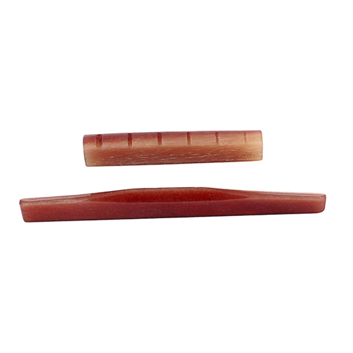 ULDIGI Gl903 Camel Bone Guitar Bridge Saddle Nut 2pcs Set for Folk Classical Electric Guitar Dark Red