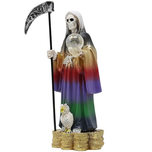 Estatua Santa Muerte 5 pulg Multicolor Resina miniatura 2