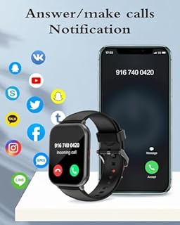 RUIMEN Montre Connectée Homme Femme avec Appel Bluetooth Smartwatch avec Podometre Cardiofrequencemetre Oxymetre Montre Sport pour iPhone Android Etanche IP68 Notification Chronometre Meteo Noir