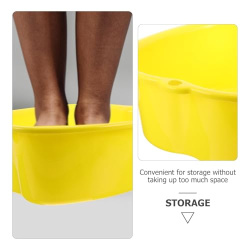 Balde de baño para pies de plástico amarillo miniatura 7