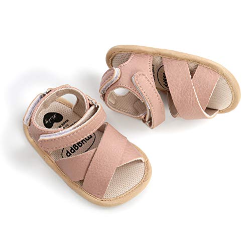 Image of RVROVIC Baby Boys Girls Sandals Premium Infant Summer Outdoor Shoes PU Lightweight Soft Anti-Slip Sole Toddler Prewalker