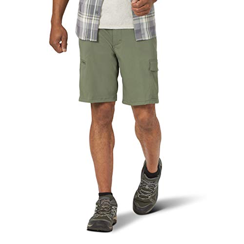 ATG by Wrangler Men's Asymmetric Cargo Short, Dusty Olive, 38