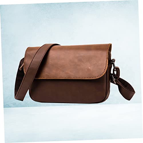 LIFKOME Men's Fashion Shoulder Bag Crossbody Messenger Bag in Dark Brown Protective Design4