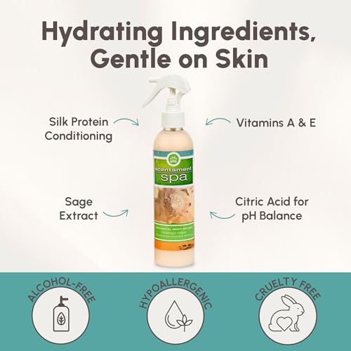 Image of Best Shot Scentament Spa Botanical Body Splash, Detangler Spray, Body Spray for Pets, Cat and Dog Cologne Spray, Mango Maui, 8 Oz.