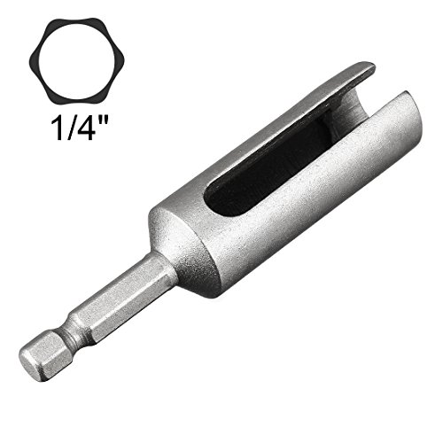Pilote hexagonal douille fendue 12mm CR-V pour débloquer les écrous profonds