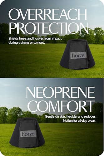 HORZE Pro Overreach Bell Boots for Horses, Neoprene Pair Horse Bell Boots | Shock Absorbing Horse Hoof Boots with Quick Wrap Closure, Durable Hoof Boots for Horses' Leg Protection in All Sizes - Image 5
