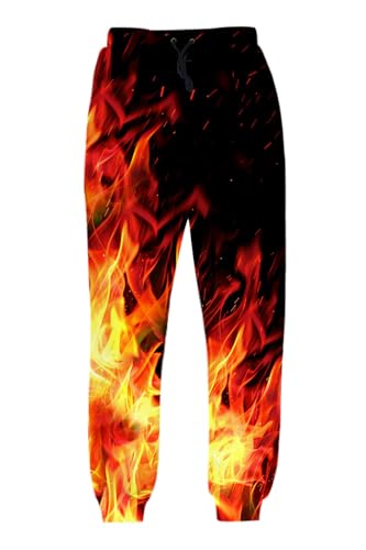 Loveternal Unisex Pantalones 3D Amarillo Frío Workout Joggers